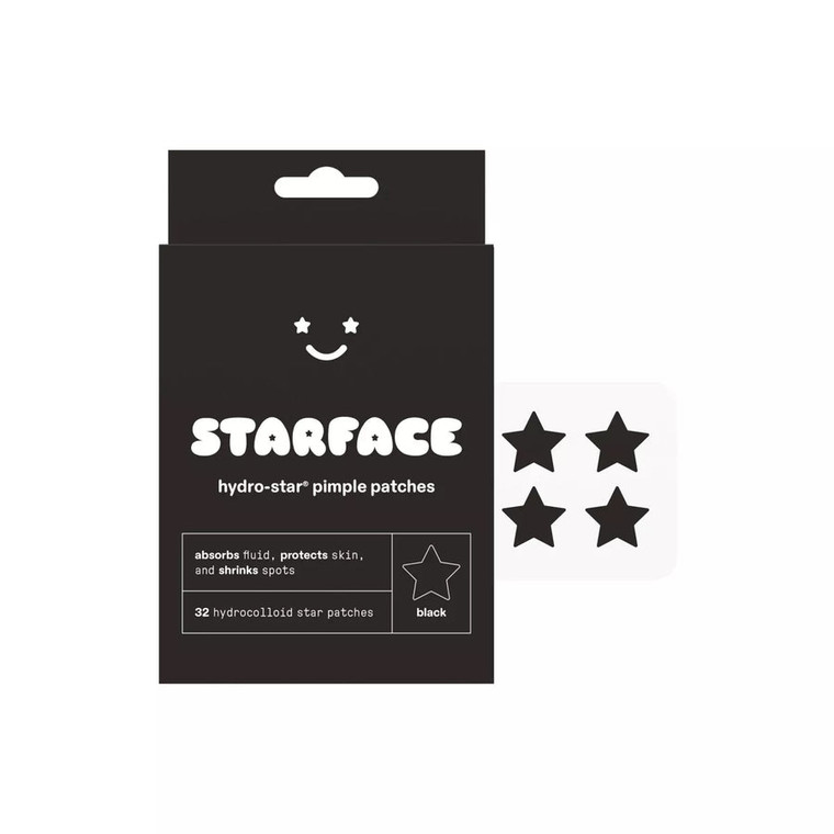STARFACE Hydro-Star Pimple Patches - Black Star, 32 count