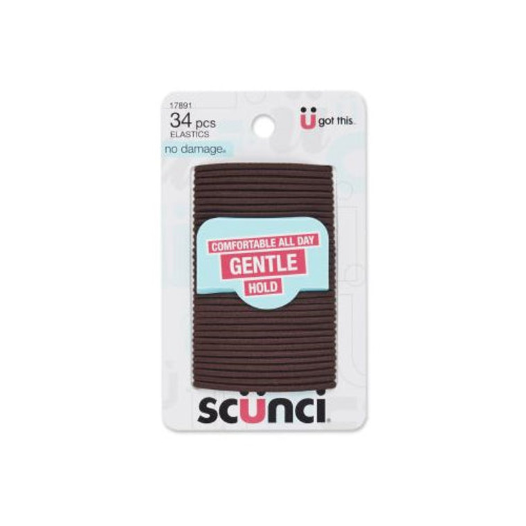 Scünci No Damage Small Elastics Brown, 34 CT