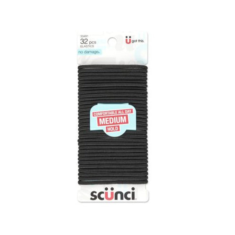 ELASTICS SATIN & REG 4MM 32 CT