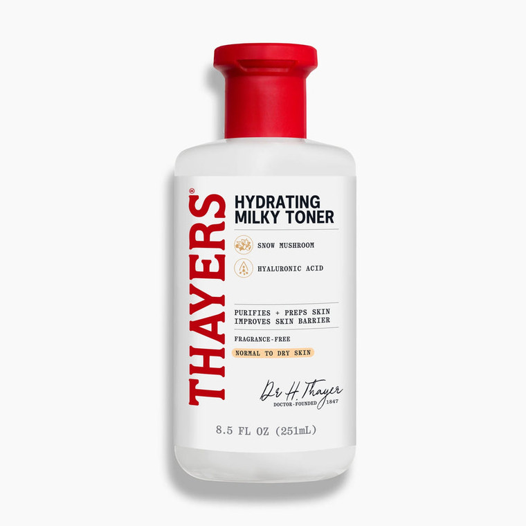 Thayers Natural Remedies Milky Hydrating Face Toner with Snow Mushroom and Hyaluronic Acid, 8.5 oz