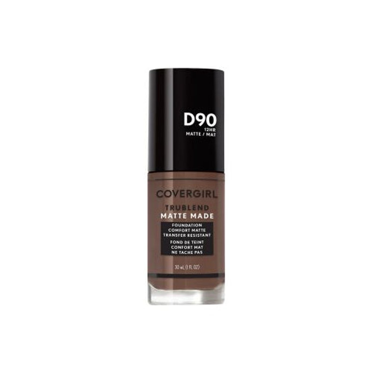COVERGIRL TruBlend Matte Made Liquid Foundation, Espresso, Bottle FL OZ (30 mL)