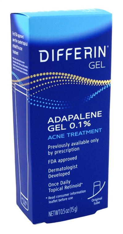 Differin Acne Treatment Adapalene Gel 0.1% 0.5Oz