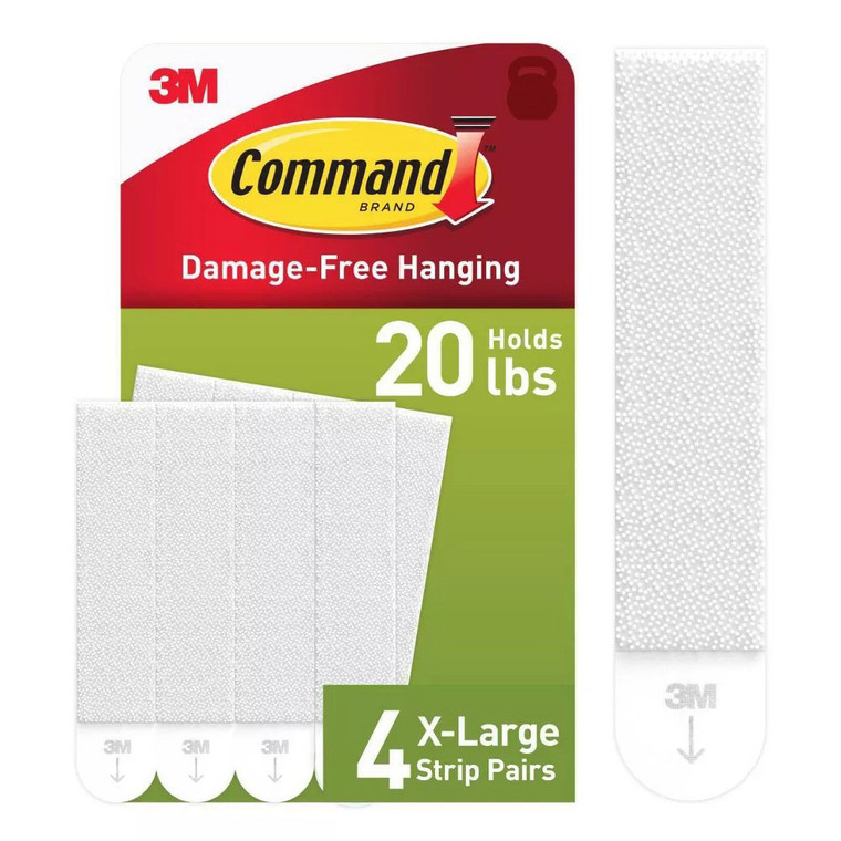 Command Heavy Picture Hanging Strip Adhesives Mounting, 4 Pairs