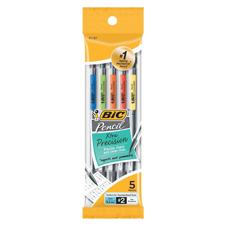Bic Xtra Precision Mechanical Pencil Fine Point, 5 Ea