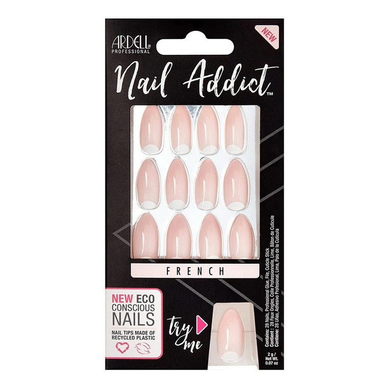Ardell Nail Addict Eco Conscious Artificial Nail Set French Moon Design, 1 Ea