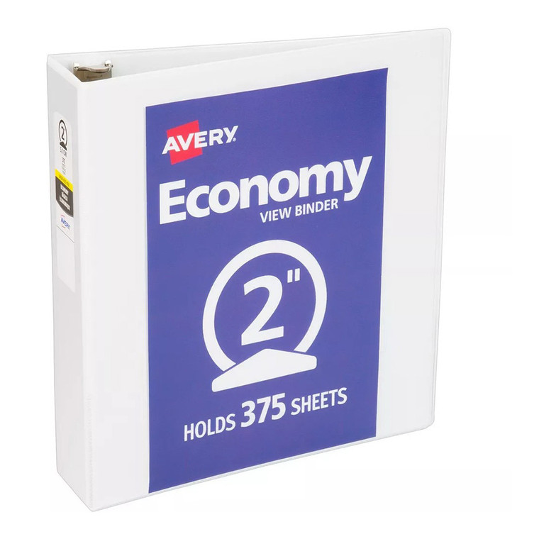 Avery Economy View Binder 2 Inch White Organizer, 1 Ea