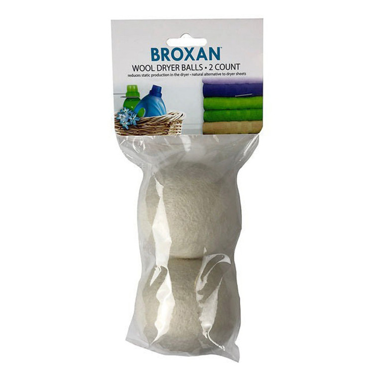 Broxan Wool Dryer Balls Laundry Care, 2 Count
