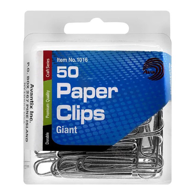 Ava Giant Paper Clips Office Supply, 50 Count
