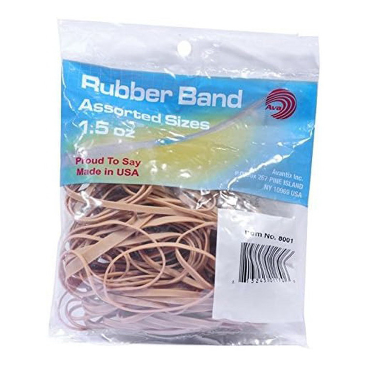 Ava Assorted Size Rubber Bands Office Supply, 1.5 Oz