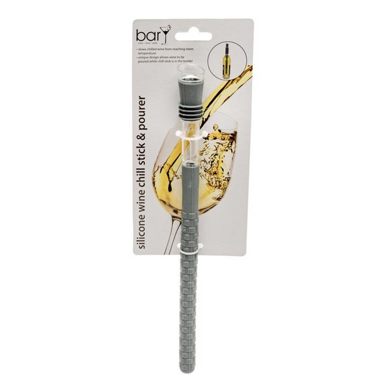 barY3 Silicone Wine Chill Stick and Pourer Beverage Tool, 1 Ea