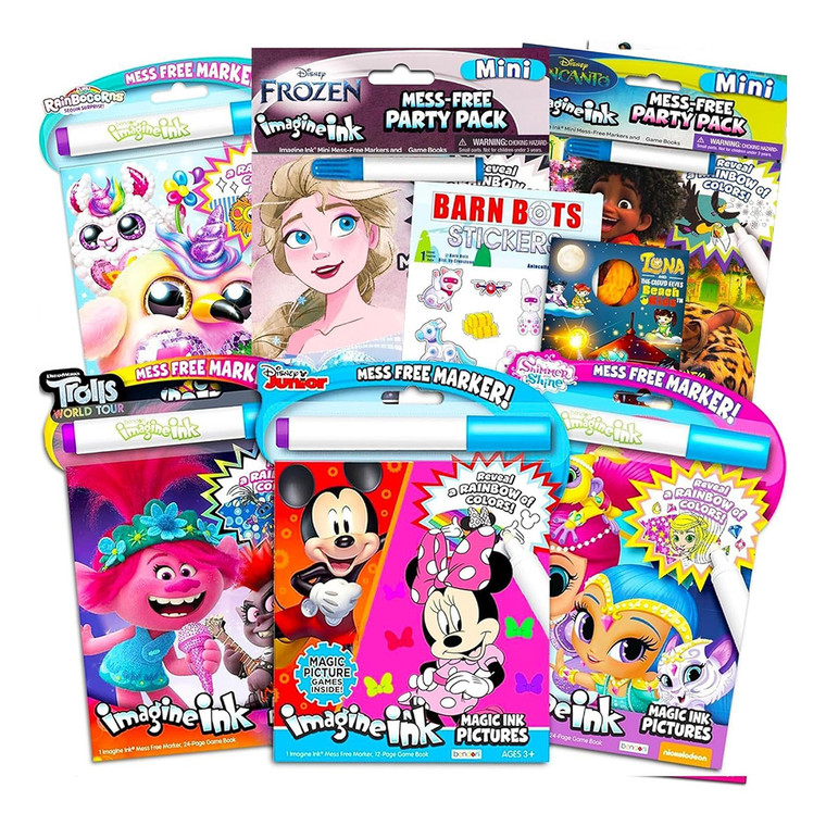 Bendon Imagine Ink Magic Ink Girls Coloring Book Assorted Designs, 1 Ea