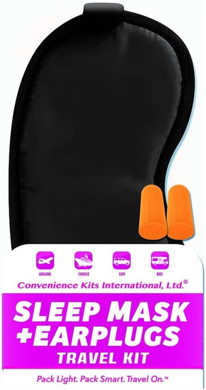 Convenience Kits Sleep Mask and Earplugs Travel Kit, 1 Kit