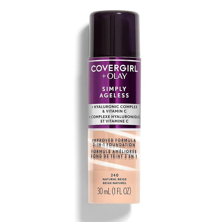 CoverGirl Foundation Simply Ageless 3-in-1 Creamy Natural Shade, 1 Oz
