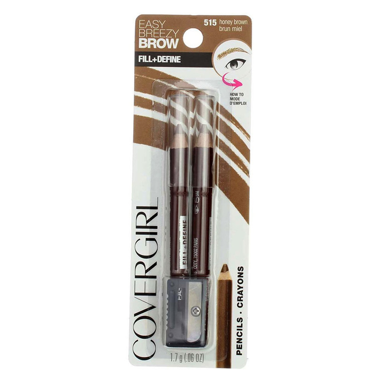 CoverGirl Easy Breezy Brow Definer Pencil Honey Brown, 0.6 Oz