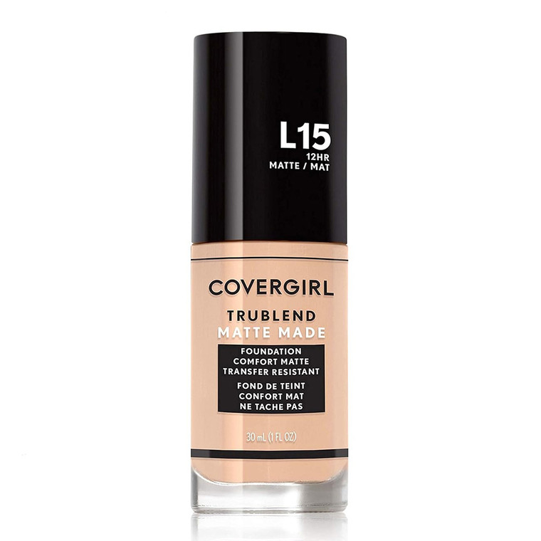 CoverGirl TruBlend Matte Made Liquid Foundation Porcelain Shade, 1 Oz