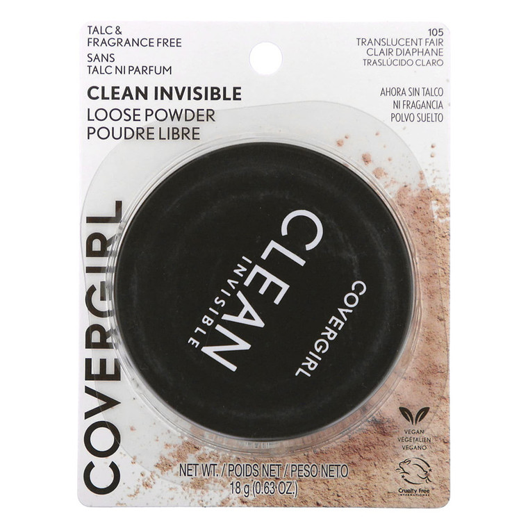 CoverGirl Clean Invisible Loose Powder #105 Translucent Fair, 0.63 Oz