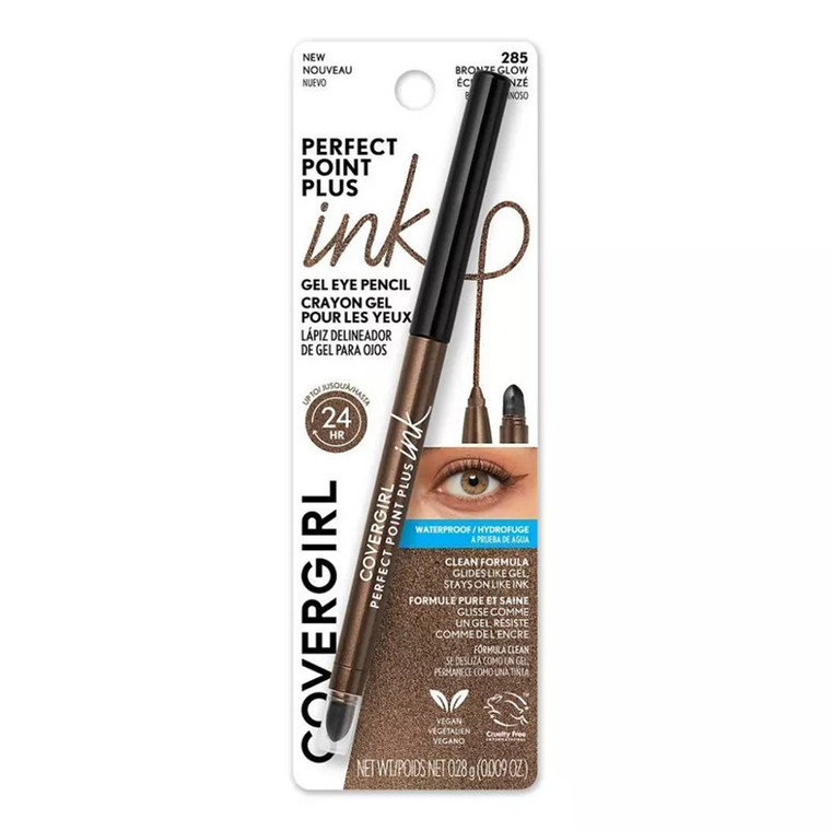 CoverGirl Perfect Point Plus Ink Gel Eyeliner #285 Bronze Glow Shade, 1 Ea