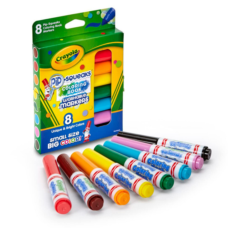 Crayola Pip-Squeaks Washable Markers Assorted Shades, 8 Ea