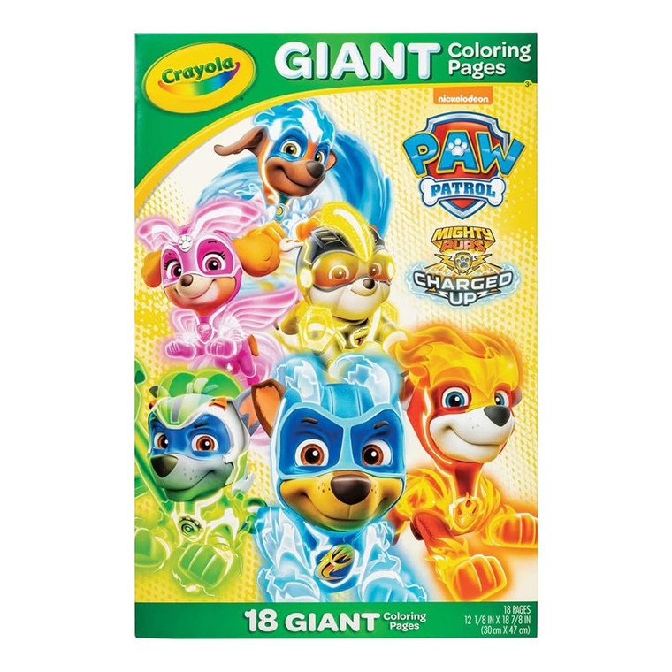 Crayola Giant Coloring Pages Paw Patrol Theme, 18 Pages