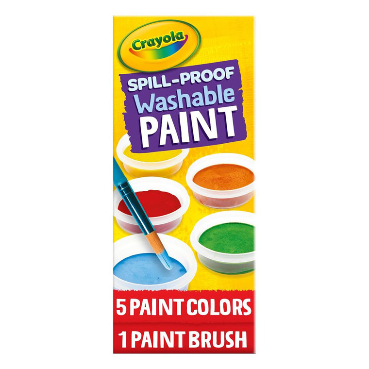 Crayola Spill Proof Washable Paint Set Assorted Colors, 5 Ea