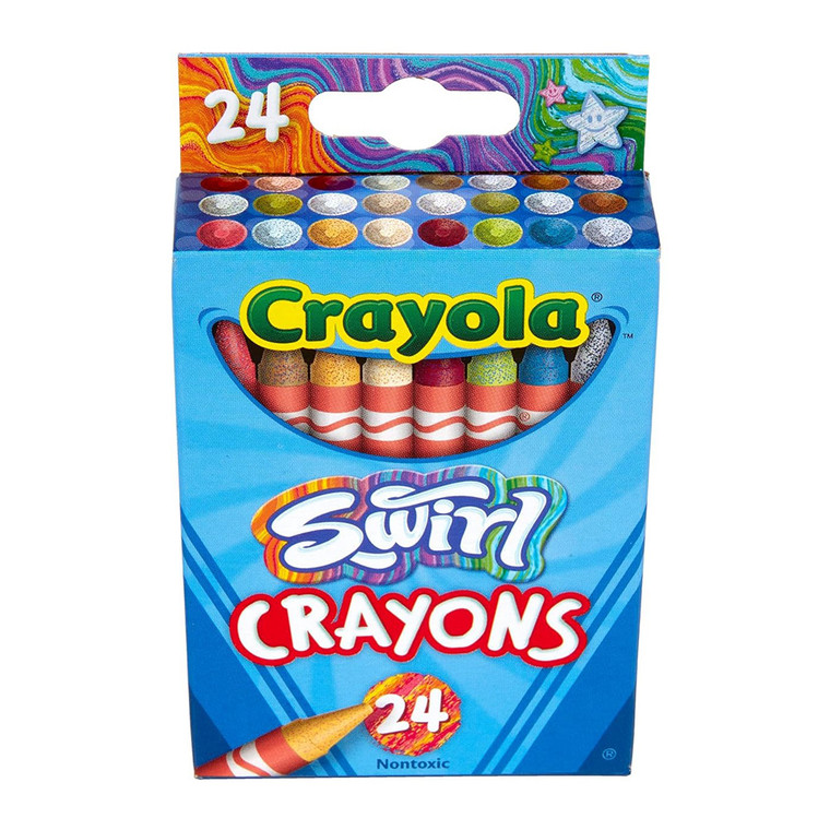 Crayola Swirl Crayons Mixed Shades, 24 Ea