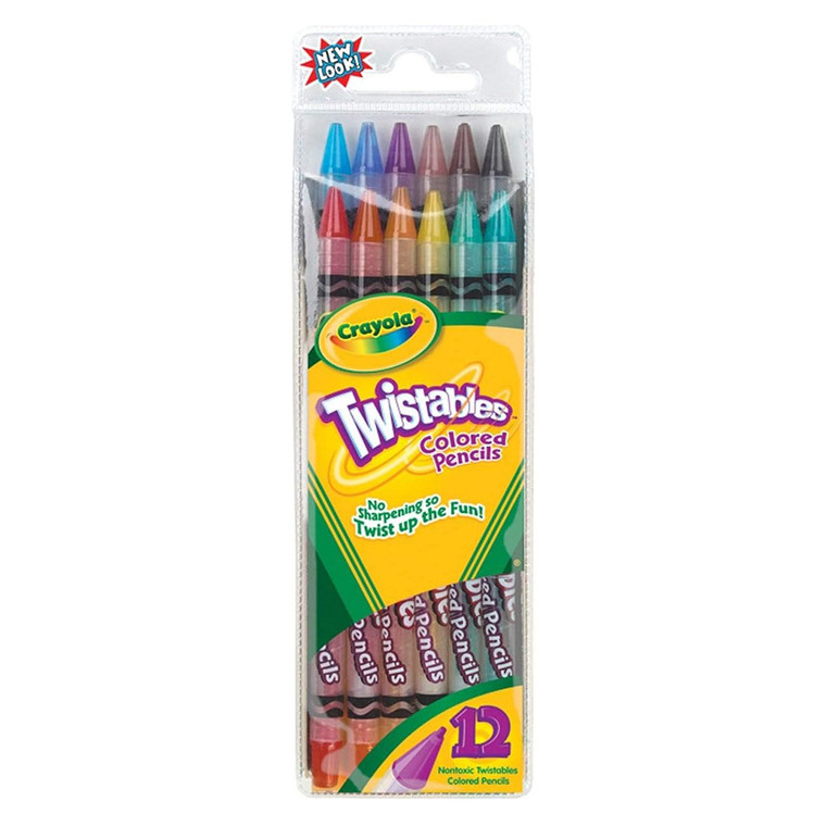 Crayola Twistables Colored Pencil Set Assorted Colors Child Pack, 12 Ea