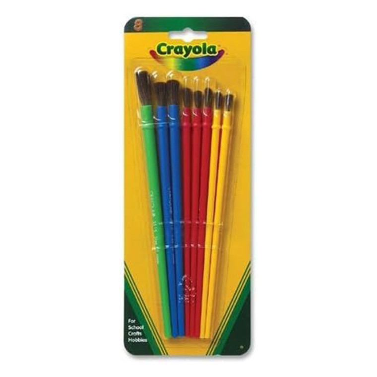 Crayola Art and Craft Brush Set Painting Tools, 8 Ea