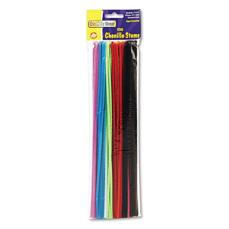 Chenille Stems Multi Color Craft Supply, 100 Ea