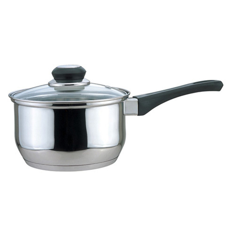 Culinary Edge Saucepan Stainless Steel 1 Quart with Glass Cover, 1 Ea