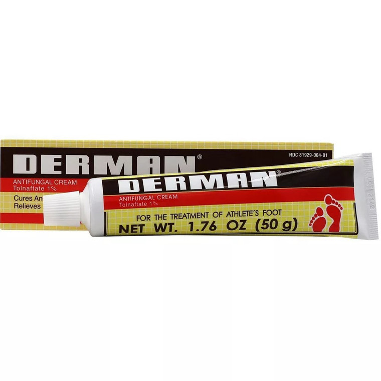 Derman Antifungal Foot Cream Skin Treatment, 1.76 Oz