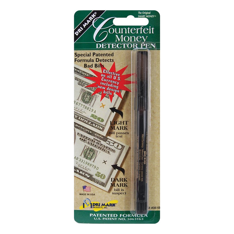 Dri Mark Counterfeit Money Detector Pen Office Tool, 1 Ea