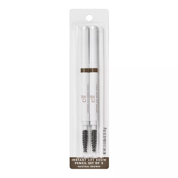 e.l.f. Instant Lift Brow Pencil Set Neutral Brown Shades, 2 Ea