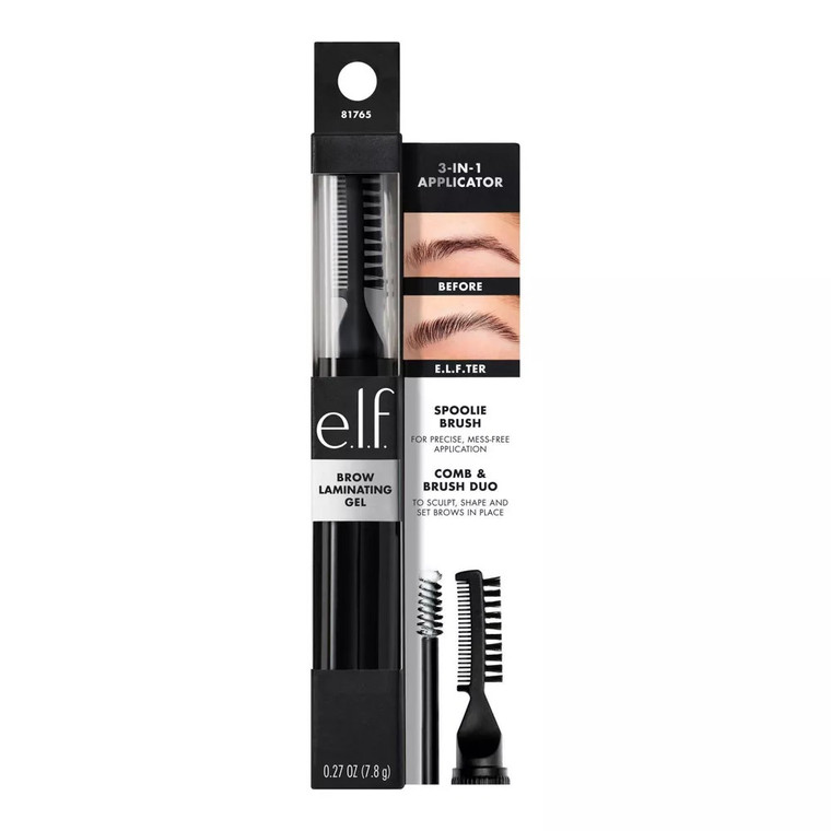 e.l.f. Brow Laminating Gel Clear Finish, 0.27 Oz