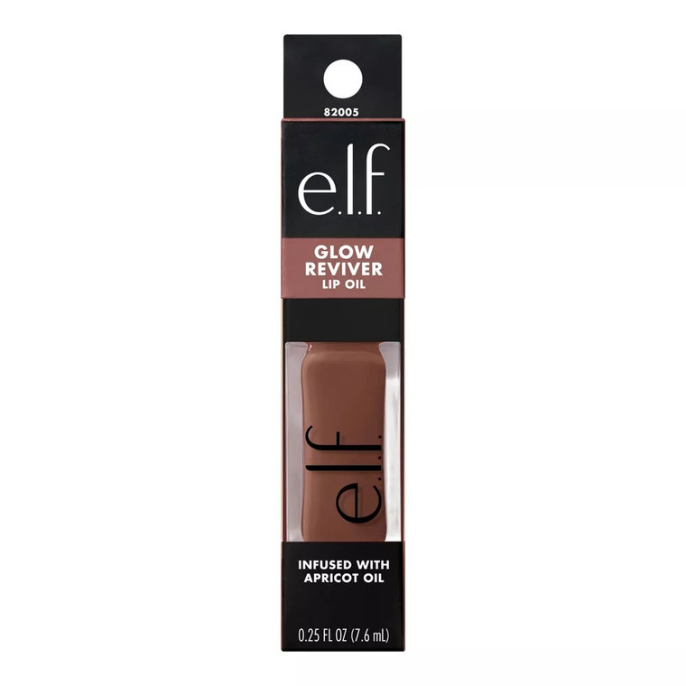 e.l.f. Glow Reviver Lip Oil Honey Talks Shade, 0.25 Oz