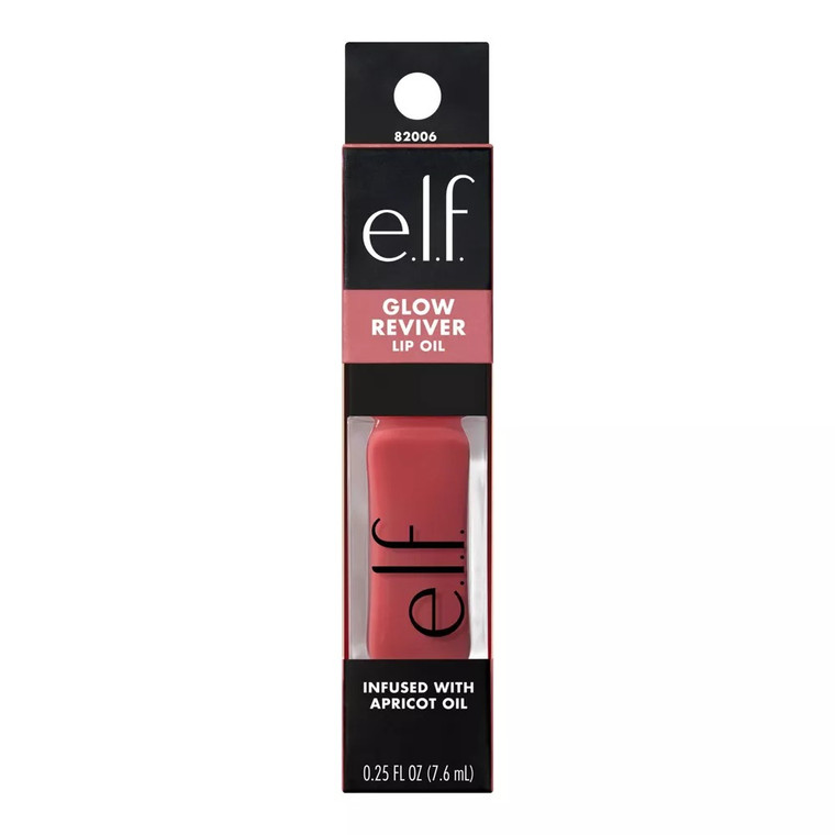 e.l.f. Glow Reviver Lip Oil Rose Envy Shade, 0.25 Oz