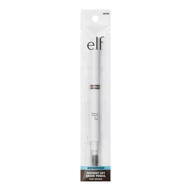 e.l.f. Instant Lift Waterproof Brow Pencil Deep Brown Shade, 0.8 Oz
