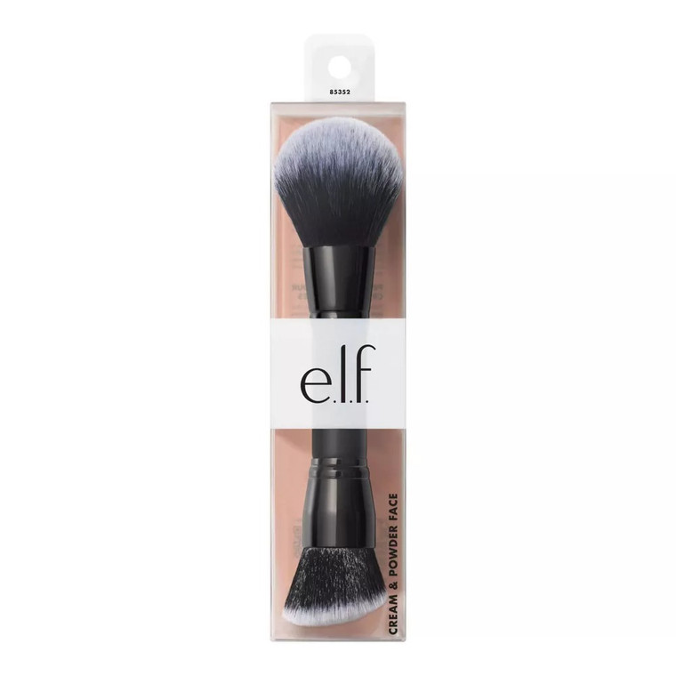 e.l.f. Cream and Powder Makeup Face Brush Dual Use Tool, 1 Ea