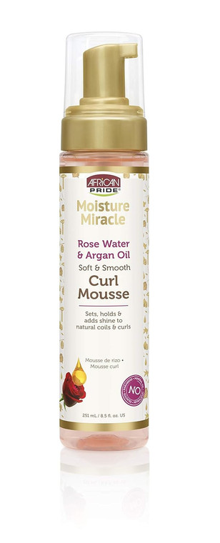 African Pride Curl Mousse Rose Water & Argan Oil 8.5oz