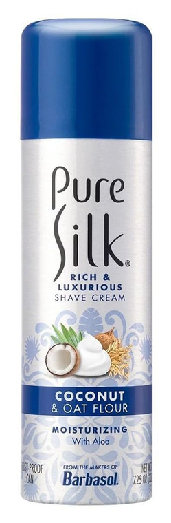 Pure Silk Shave Cream Coconut And Oat Flour Extract 7.25oz