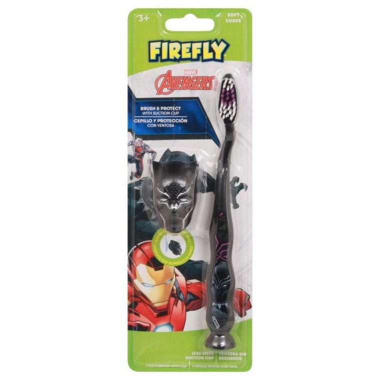 Firefly Toothbrush Avengers Black Panther W/Cap Soft