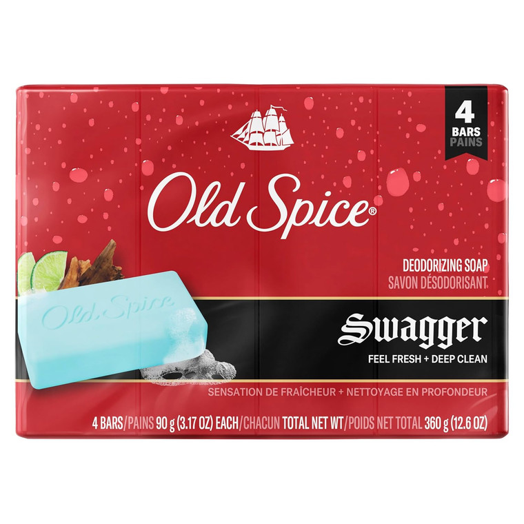 Old Spice Bar Soap Swagger 4 Count 3.17oz