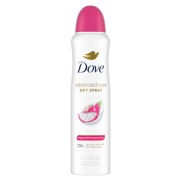Dove Deodorant Dry Spray Dragon Fruit & Coconut Cream 3.8oz