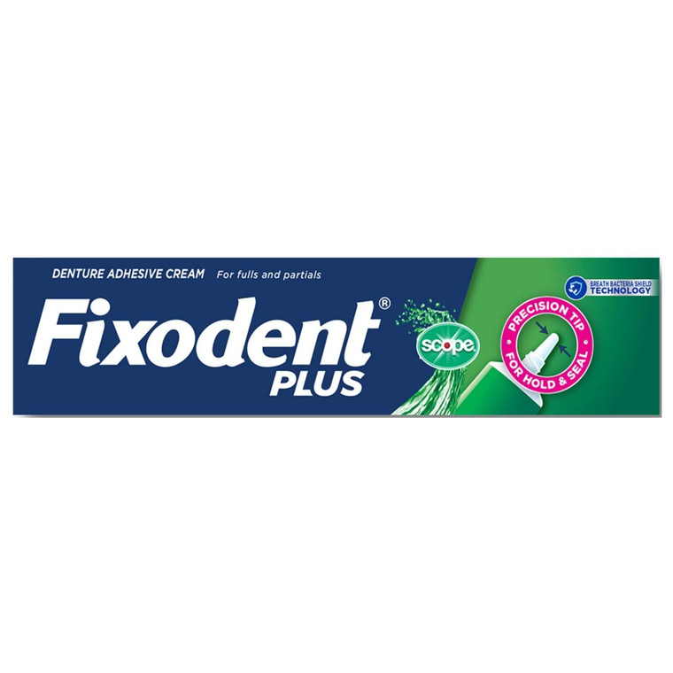 Fixodent Denture Adhesive Plus Breath Bacteria Guard 2oz