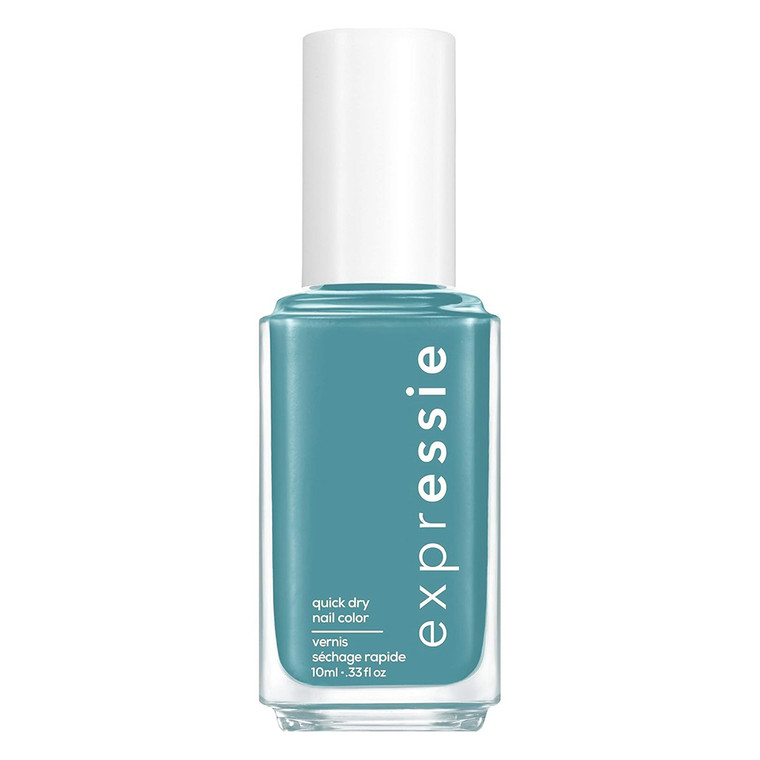 essie expressie quick dry nail polish vegan midtone teal Up Up & Away Message, 0.33 Oz