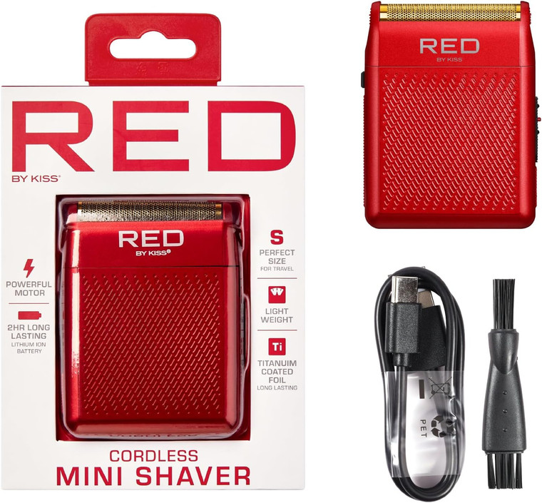Kiss Red Mini Shaver Cordless Red