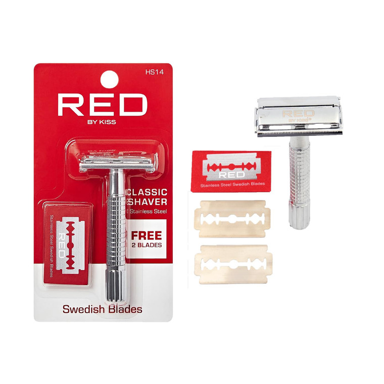 Kiss Red Classic Shaver With 2 Free Blades