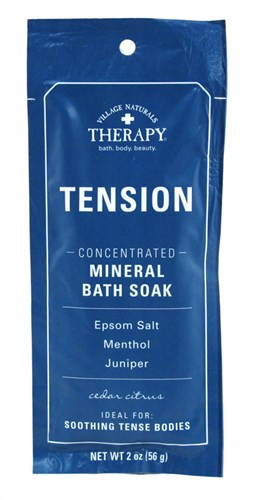 Village Nat. Mineral Bath Soak Tension Cedar Citrus 2oz