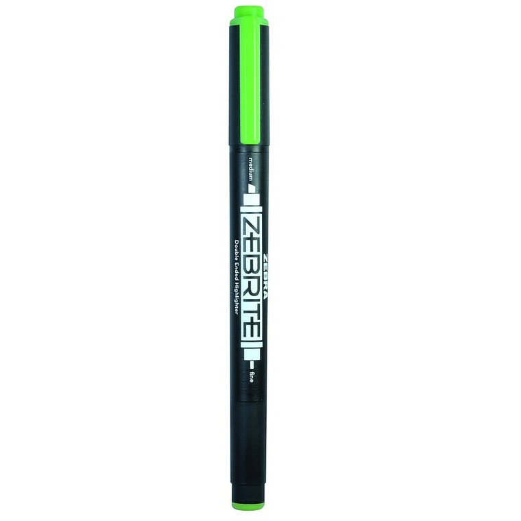 Zebra Highlighter Zebrite Double-Ended Green 1 Ea
