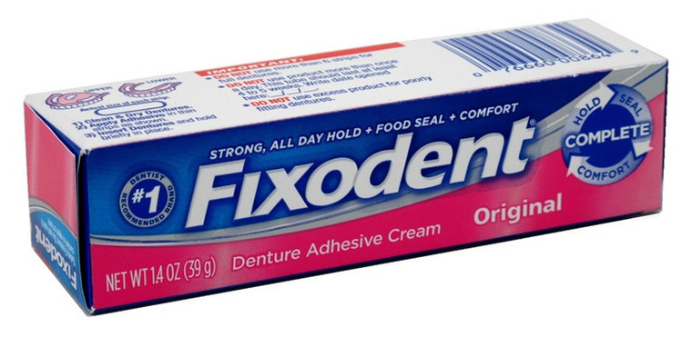 Fixodent Denture Adhesive Cream Original 1.4Oz