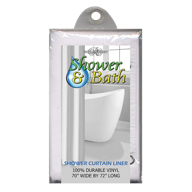 Royal Crest Shower Curtain Liner Waterproof Bathroom Protection White 1 Ea